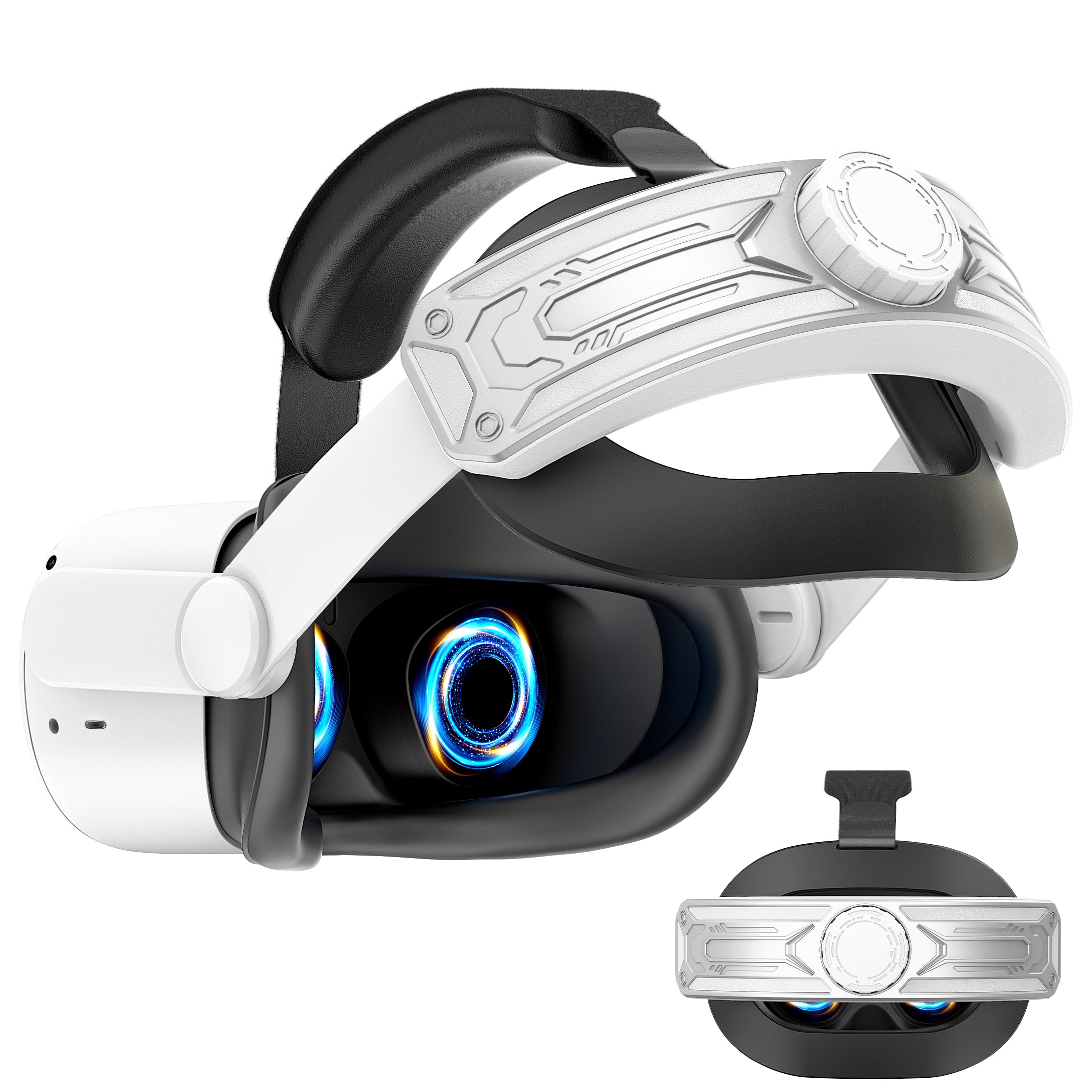 Head Strap for Meta Quest 2 VR Headset Elite Strap Adjustable Soft Cushion Headstrap for Oculus Quest 2 Replacement for Virtual Reality