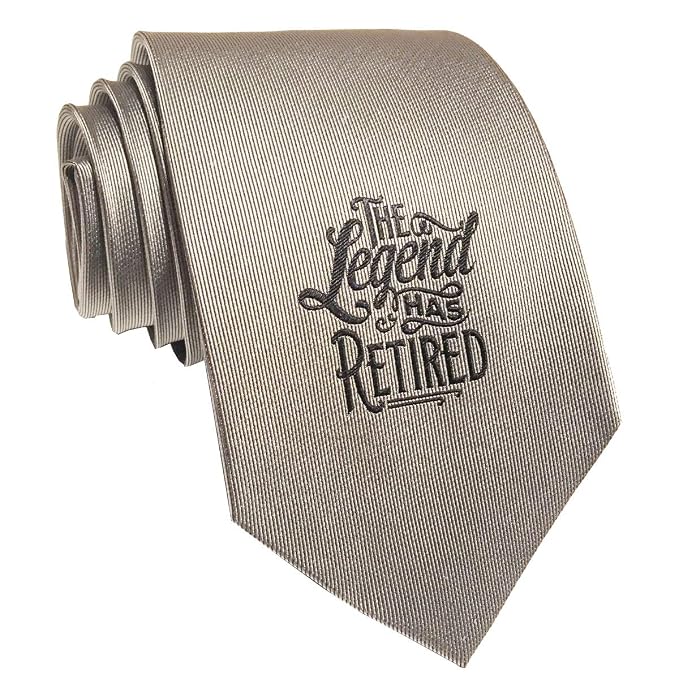 Retirement Silk Necktie For Men