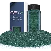 Ceya Ultra Fine Glitter Powder,3.5oz/ 100g Emerald Green Craft Glitter | Mixed Fine Iridescent Nail Sequins Flakes for Epoxy Resin, DIY Crafts Tumblers Painting, Scrapbooking, Christmas Decor