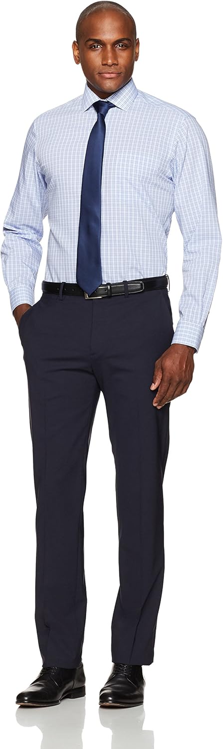  Brand - BUTTONED DOWN Men's Classic Fit Plaid Dress Shirt, Supima Cotton Non-Iron: Clothing