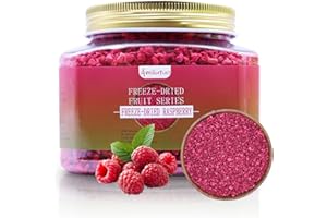 AMILUTUO Freeze Dried Raspberries, 100g/3.52OZ Freeze Dried Fruit, Raspberries, No Sugar Added, Fruit Snacks, Raspberries Pieces for Cakes, Muffins or Cookies