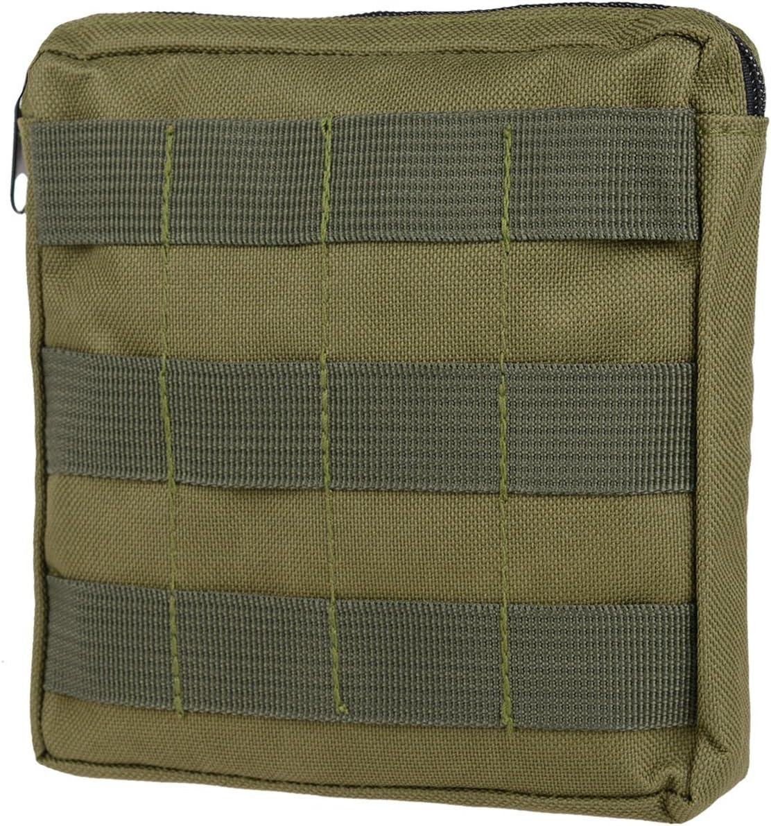 MOLLE Pouches - Compact Water-resistant Multi-purpose Tactical EDC Utility Gadget Gear Hanging waist Bags(Square Pouch ,Green )