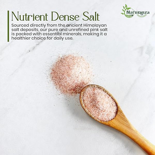 NATURANZA HIMALAYAN PINK ROCK SALT FINE GRAIN – (17.64 OZ / 1.1 LBS) 500G | ORGANIC SALT | ELECTROLYTES | MINERAL-RICH | NON-GMO | GLUTEN-FREE | KETO-FRIENDLY | KOSHER COMPLIANT