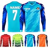 LAIFU Custom Padded Soccer Goalkeeper Jersey for Kid Youth Adult Personalized Goalie Jersey Shirt Goalkeeper Uniform