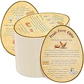 250PCS Farm Fresh Egg Handing Instruction Cards,2.7inch×3.5inch Double-Sided Printing Eggs Shape Sign for Farm Packaging cartons,Easy to Write The Collection Date.