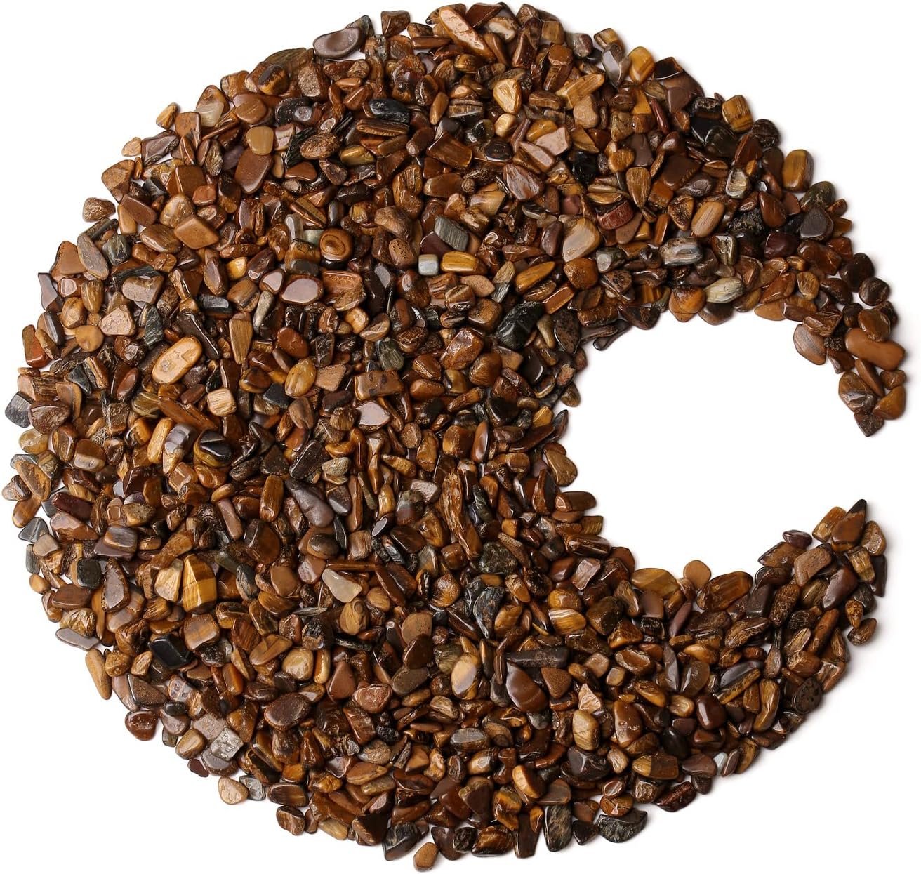 Hardscaping Materials - ZHIYUXI Tiger's Eye Crystal Vase Filler Crystal Chips Stone for Decoration Succulent Plants Vase Fish Tank Gravel Crushed Crystals Chips Gemstone Polished Healing Crystals Quartz Home Decor Gem Stones