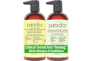 PURA D'OR Biotin Original Gold Label Shampoo & Conditioner Set, 473ml x 2