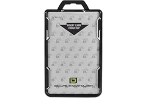 ID Stronghold - RFID Blocking Secure Badge Holder - Duolite 2 Card ID Holder - Poly Carbonate - Heavy Duty Hard Plastic ID Badge Holder - USA Molded and Assembled - FIPS 201 Approved - Black