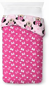 Jay Franco Disney Minnie Mouse Hearts & Love Duvet Cover Set 100% Cotton view 3