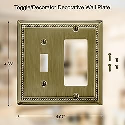 OKAWYC Toggle/Decorator Light Switch Cover Belaire