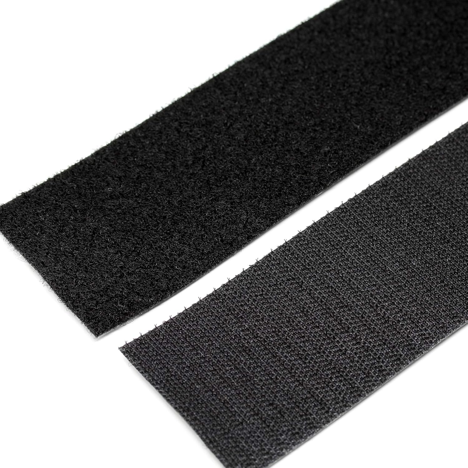 Strenco 2 Inch Self Adhesive Hook and Loop 5 feet Black Sticky Back