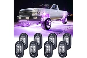 Honalia LED Rock Lights for Trucks 8 Pods, RGB Truck Rock Lights with APP Control, Neon Light Kits for UTV ATV RZR Golf Cart