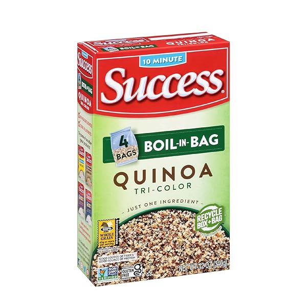 SUCCESS BOIL-IN-BAG QUINOA, QUICK TRI-COLOR QUINOA, 12-OUNCE BOX