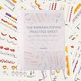 kowanii Piping Practice Sheets Reusable Cake Decorating Supplies | Piping Practice Board Guide Paper Sheets 250+ Icing Practice Sheets Set Cake Decorating Tips Techniques Tutorial