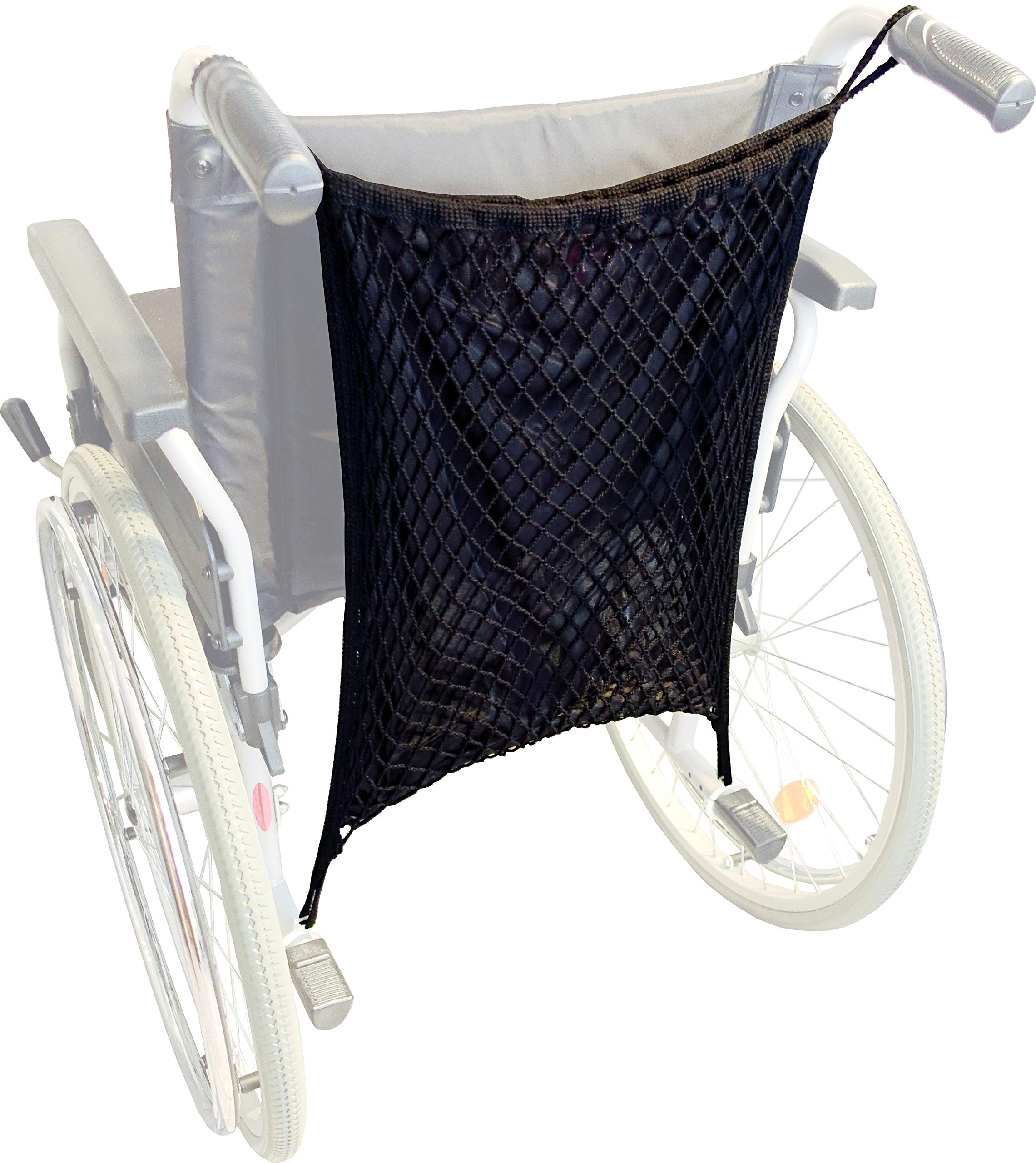 Sunnybaby 30169 Shopping Net for Wheelchairs and Rollators with Practical Privacy Protection Inner Lining Universal Attachment Colour: Black Quality: Made in Germany Extra Large Black