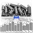 Hilitchi 36Pcs Extension Spring Assortment Kit 12 Sizes Extension Spring Carbon Steel Small Springs Extended Spring Compression Springs for Furniture Mechanism Maintenance