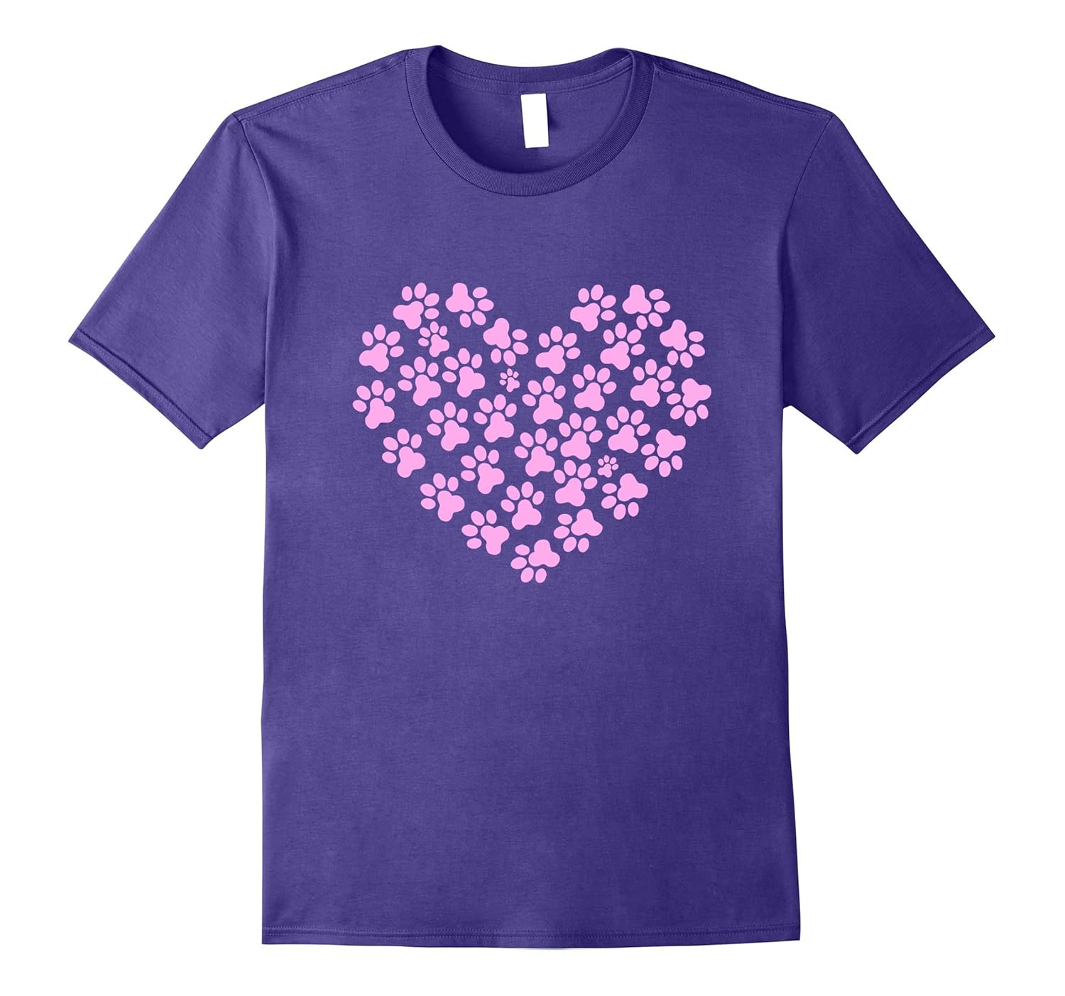 I Love Dogs Paw Print Heart T-Shirt Cute Dog Lover Tee-ANZ