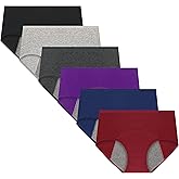 Nalwort Women's Menstrual Period Briefs Girl Ultra Soft Postpartum Cotton Panties Underwear