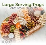 FOOGO Green 22x12 Large Palm Leaf Serving Trays Eco Friendly 56cm x 30cm view 2
