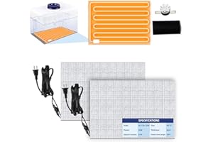 RIFACHUA 120V RV Water Tank Heating Pad with Thermostat 18"x12" RV Holding Tank Heater Pad with Plug Fits Up to 50 Gallons Fresh, Grey, Black Water Tank, for Camper, Trailer, Motorhome, Marine, Winterizing, 2P