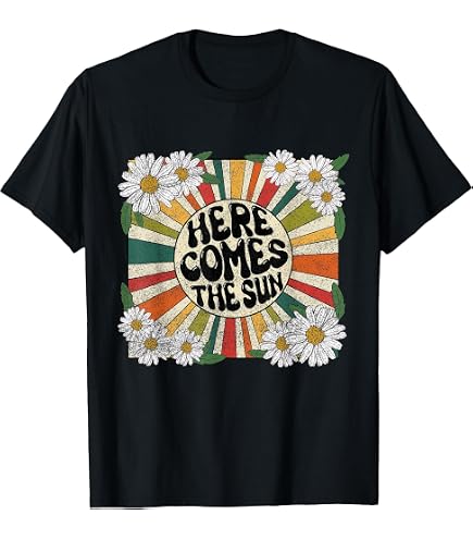 Amazon.com: The Beatles - Here Comes The Sun Retro Vintage Flowers
