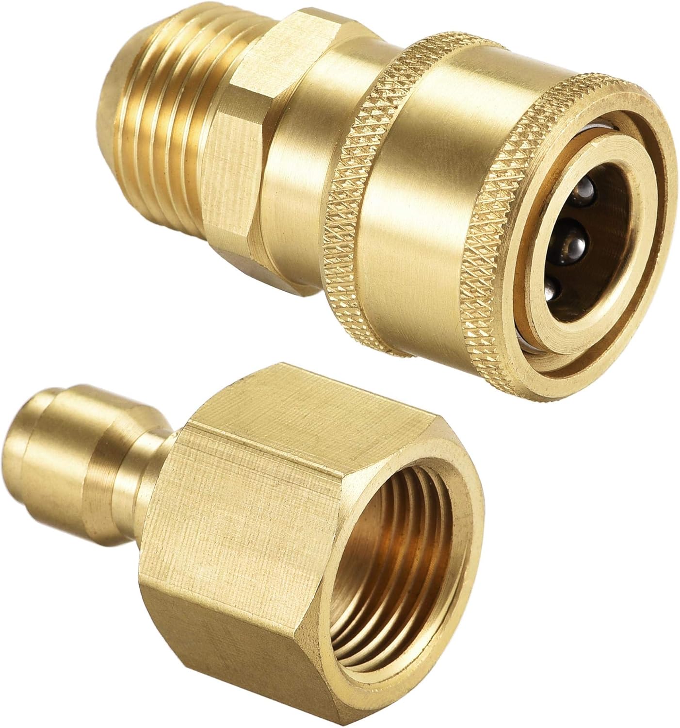 sourcing map Garden Hose Brass Quick Connect Set Fittings