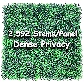 Decwin Heavy Duty Boxwood Panel 12 Pack 20"x20" - Artificial Grass Wall Panel, Dense Privacy Hedge with Zip Ties, UV Protected Faux Greenery Backdrop for Garden Fence Outdoor Decor (33 Sq Ft)