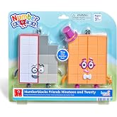 hand2mind Numberblocks Friends Nineteen and Twenty Figure Pack, Ages 3+ | Number and Counting Toys for Toddlers, Small Figurines for Kids, Kindergarten Math and Pretend Play Toys, Numberblocks