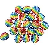 20pcs Rhinestone Beads 20mm Acrylic Sparkling Beads for Jewelry Making Baseball Necklaces DIY Crafts Keychains Pens, Holiday Decorations and Gift Projects (Rainbow)
