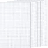 6 PCS Cross Stitch Aida Fabric 14 Count, 18 by 12 Inch, Classic Reserve Cross Stitch Aida Cloth for Home DIY Embroidery Decoration, White