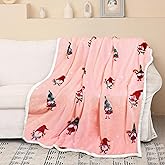 Catalonia Christmas Dwarfs Sherpa Throw Blanket, Xmas Theme Throws, Plush Fleece Couch Blanket, Super Soft, Comfy, Cozy, Fluffy, Ugly