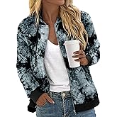 CRAZY GRID Women's Zip Up Jacket Casual Long Sleeve Sweatshirts Fall Coat Outerwear Windbreaker with Pockets S-XXL