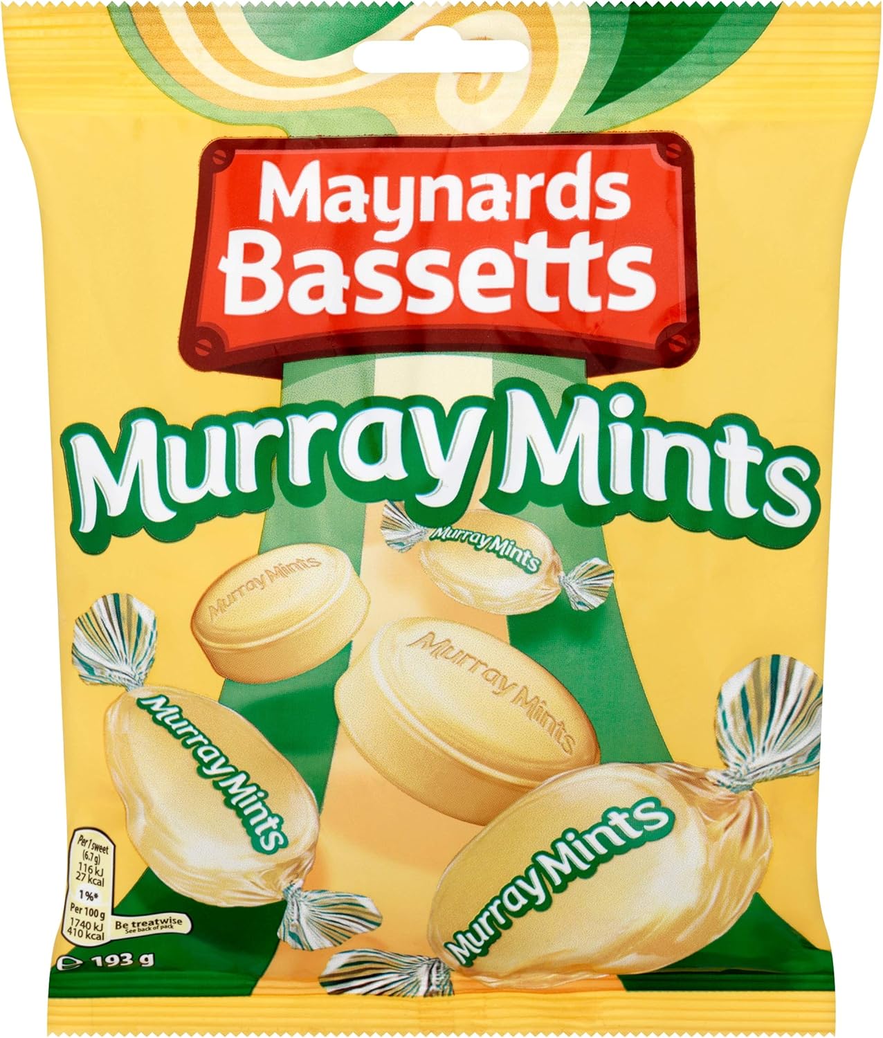 Maynards Bassetts Murray Mints Sweets Bag, Creamy Mint Flavour, Bulk Classic Sweets, 193 g Sharing Pack (Pack of 12) - Image 3