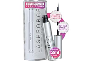 NYK1 CONCENTRATED Lash Serum For Eyelash Growth (3ml) LashForce Eyelash Serum To Grow Lashes Longer And Thicker - Lash Growth Serums For Easy Application And Long Lasting Results For Fuller Eyelashes