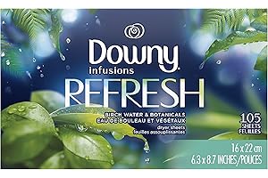 Downy Infusions Fabric Softener Sheets, Botanical Mist, 105 Count