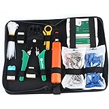 Zoostliss Portable Ethernet Network Tool Cable Tester Kit RJ45 Crimper Plug Crimping Tool Set Punch Down RJ11 Cat5 Cat6 Wire Cable Detector