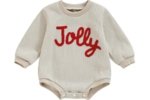 BemeyourBBs Newborn Baby Boy Girl Fall Winter Clothes Long Sleeve Bubble Sweatshirt Romper Cute Infant One Piece Outfit