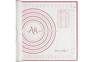 Silicone Baking Mat 40×60cm (16×24in) Non-Stick Pastry Mat with Measurements – Non-Slip Dough Rolling Mat for Pizza, Cookies,