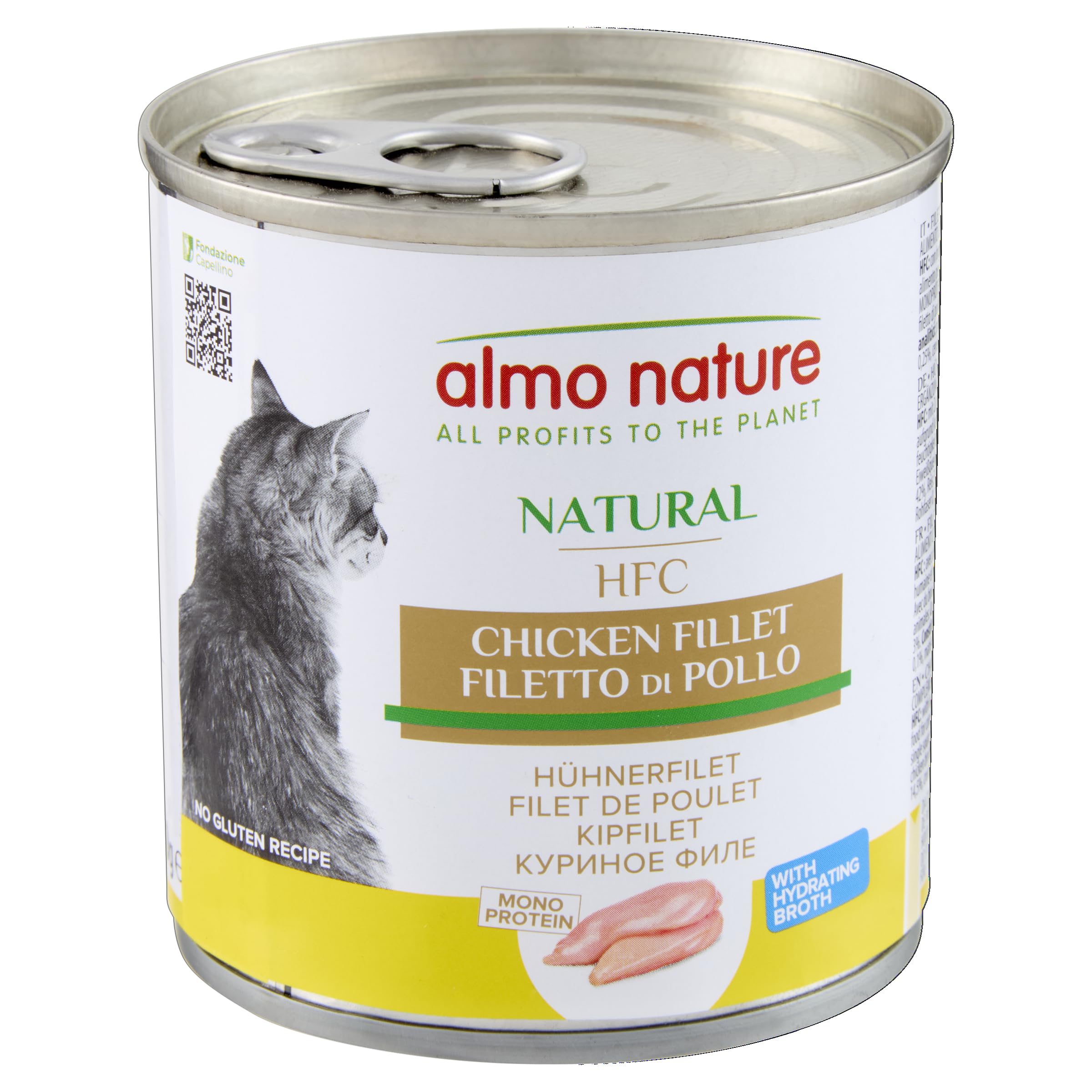 Almo Nature HFC Natural - Wet Cat Food for Cats - Chicken Fillet - 280g (Pack of 12)
