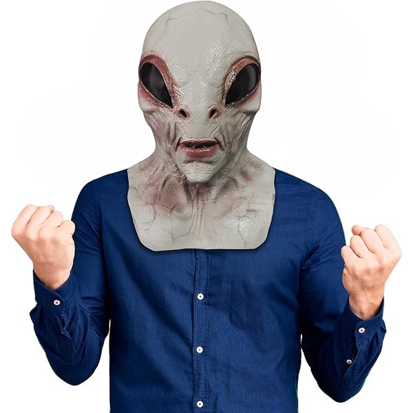 Máscara De Látex De Alien De Smiffys – Talla Única, Color Verde, Disfraz De Extraterrestre Para Halloween