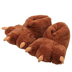 Aopuro Women Plush Animal Paw Slippers Funny