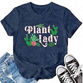 LBP Womens Garden Plant Lover Shirt Gardener Tshirt Gardening Plant Lady Short Sleeve