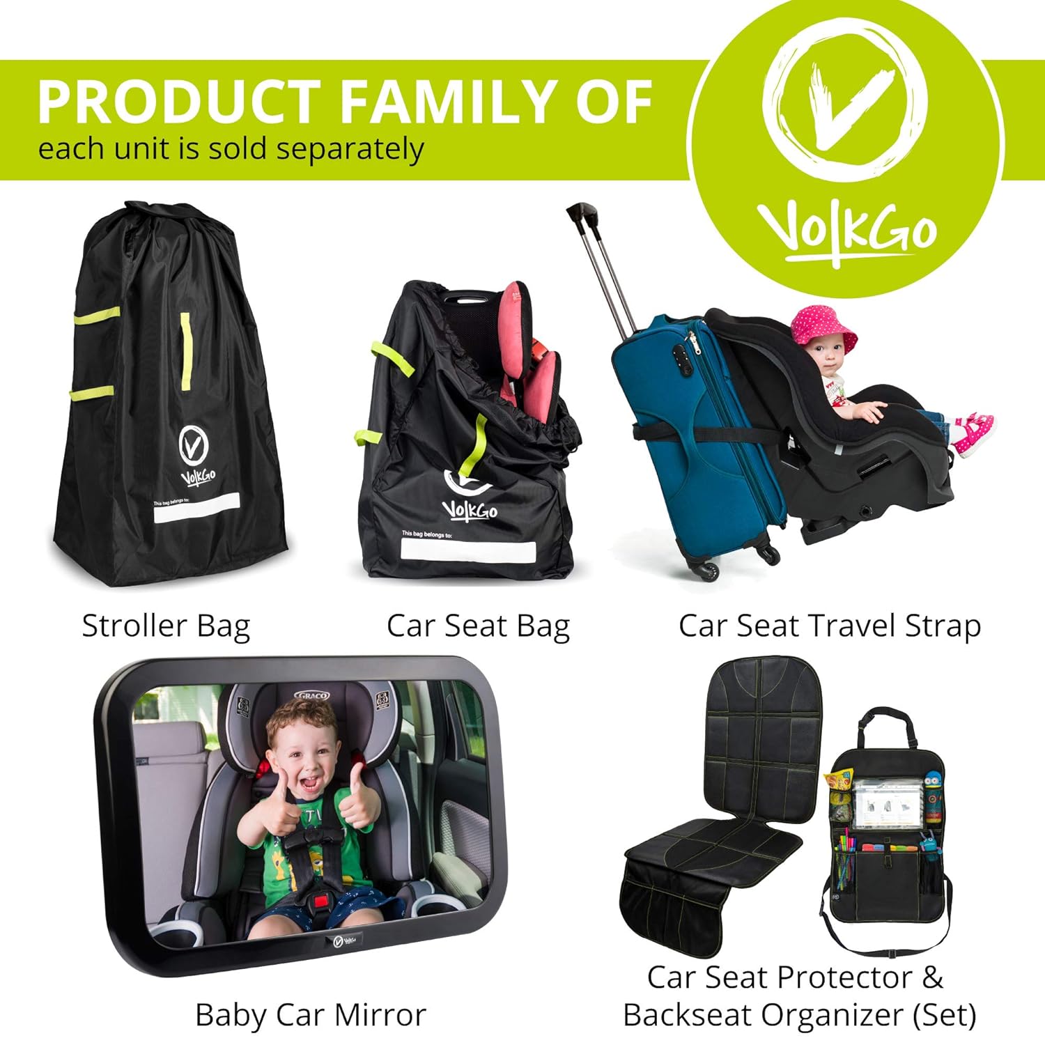 volkgo car seat travel bag