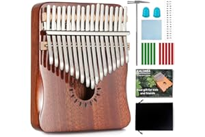 AARVI Kalimba Thumb Piano 17 Keys, Portable Mbira Finger Piano Gifts for Kids and Adults Beginners (brown)