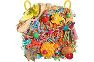 Bird Toys, Parakeet Toys Bird Foraging Toys Grass Mat Climbing Wall for Parakeet,Parrot,Cockatiel,Conure,Lovebird,Budgie Cage