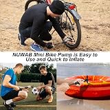NUWAB Mini Bike Pump 9.4 inch Portable Hand Pump with Ball Needles Nozzles view 7