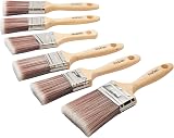 ProDec 6pc Premier Trade Synthetic Paint Brush Set Smooth Finish Emulsion Gloss