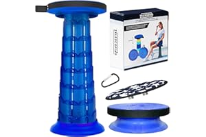 ALEVMOOM 2025 Upgraded XXL Collapsible Stool with Cushion 20.4", 550lbs Max Weight, Wider & Taller Pop Up Seat, Heavy Duty Portable Retractable Folding Chair or Travel Foot Rest, Gift for Camping & Outdoors