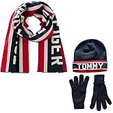 Tommy Hilfiger mens Beanie, Scarf and Glove Set