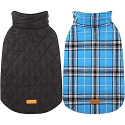 Kuoser Waterproof Dog Coat, Reversible Dog Jacket